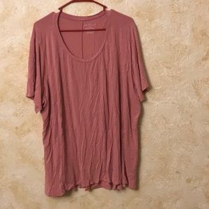 Pink long short sleeved tee.